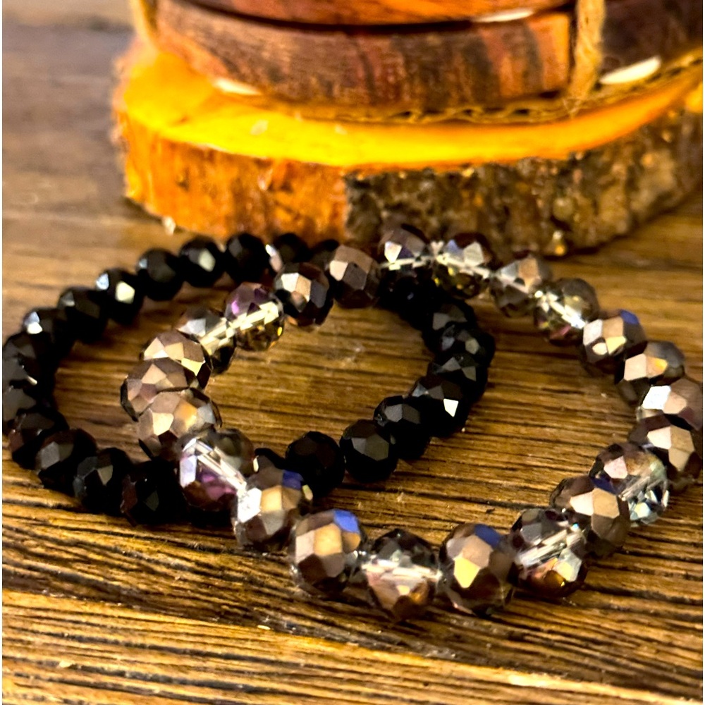 Handmade Crystal Beads stackable bracelets